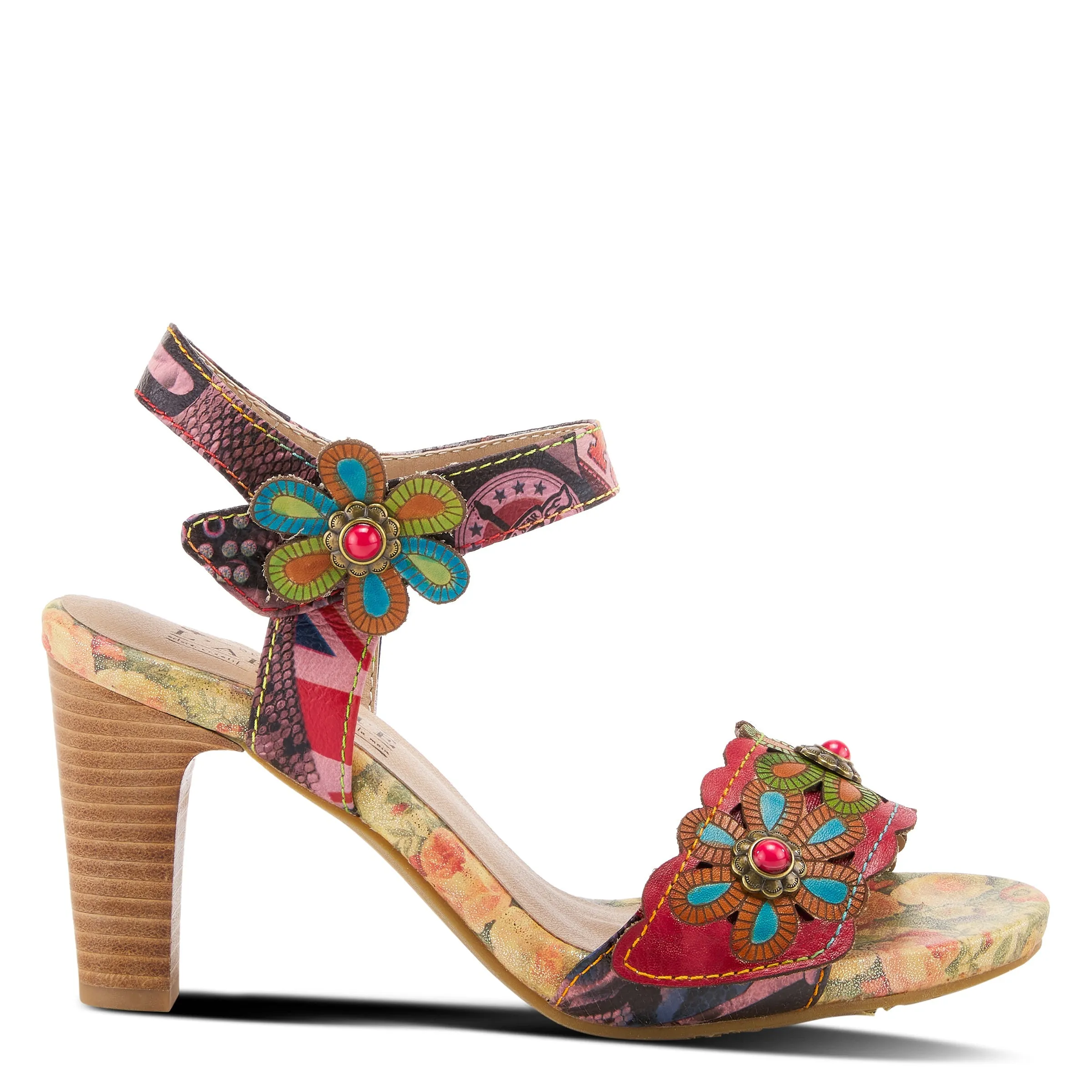 L'ARTISTE GARDENA QUARTER STRAP SANDALS