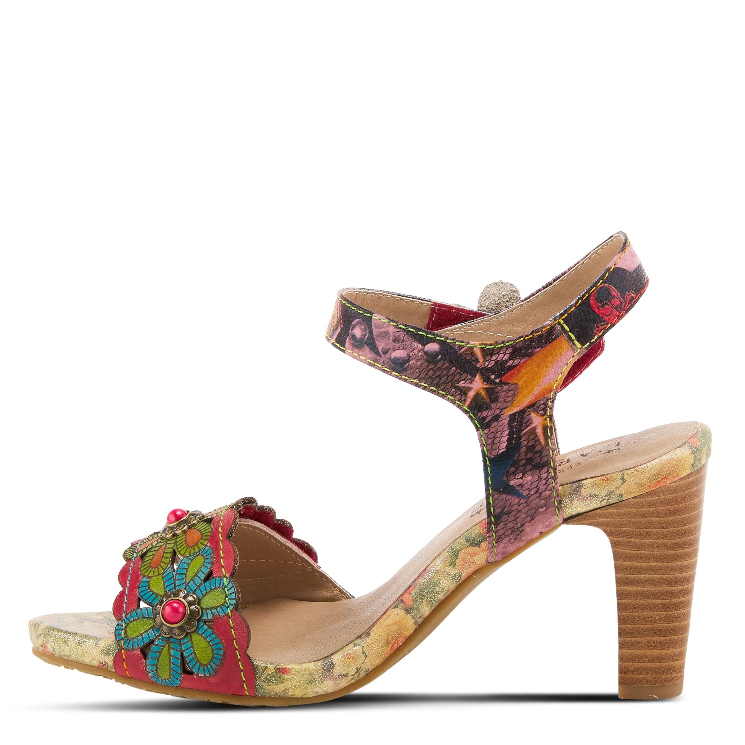 L'ARTISTE GARDENA QUARTER STRAP SANDALS