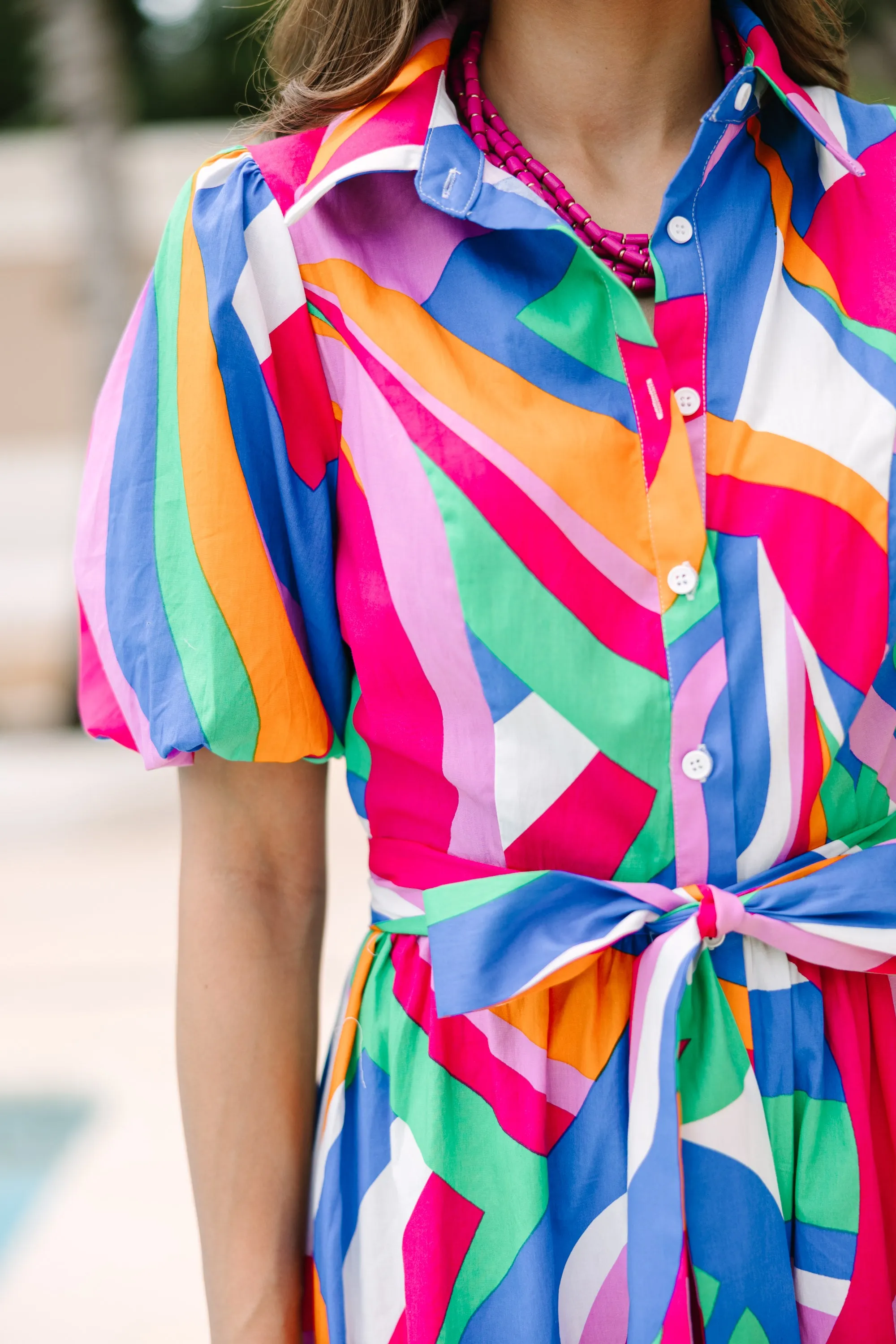 Love Boldly Blue Abstract Dress