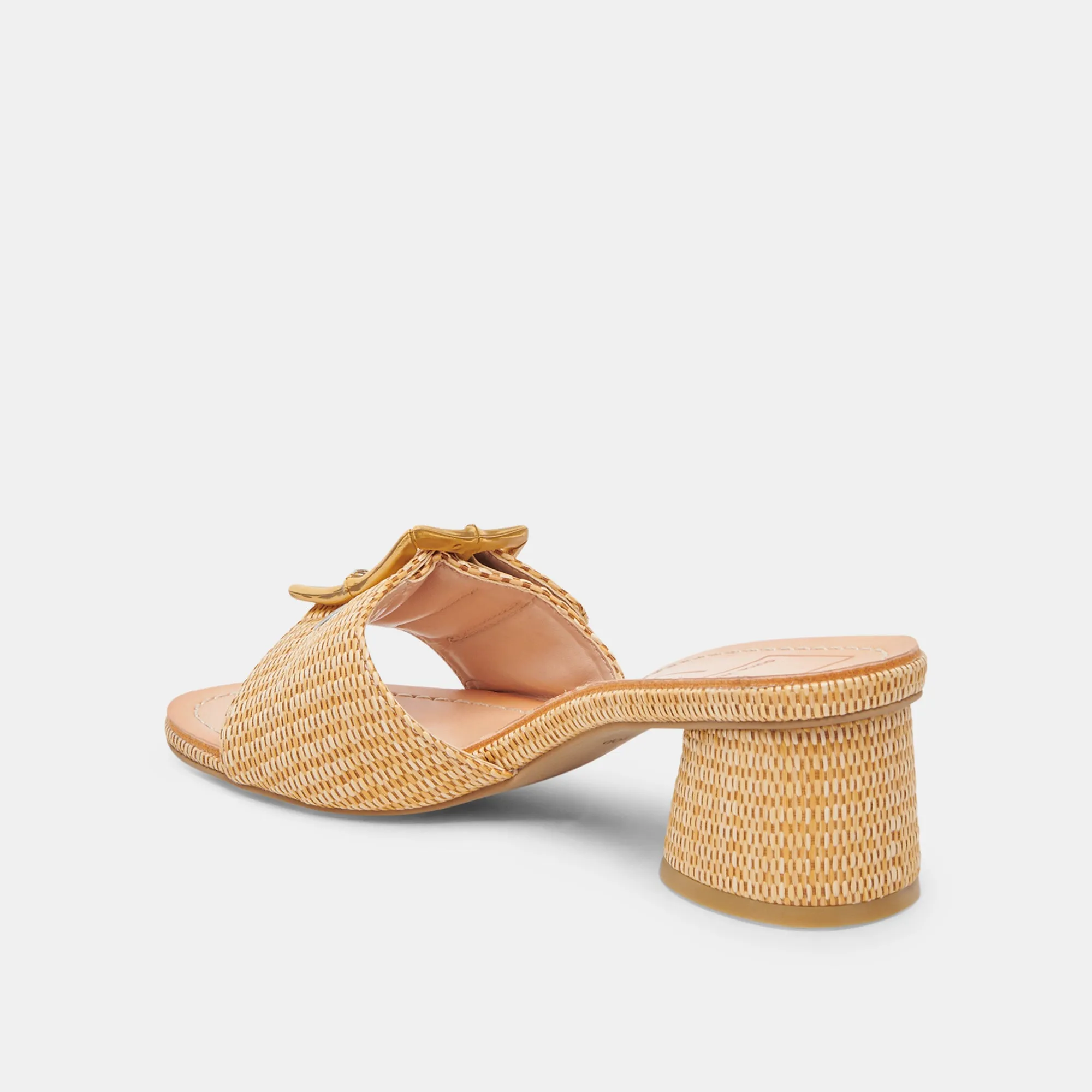 LUCEY WIDE HEELS WARM NATURAL RAFFIA