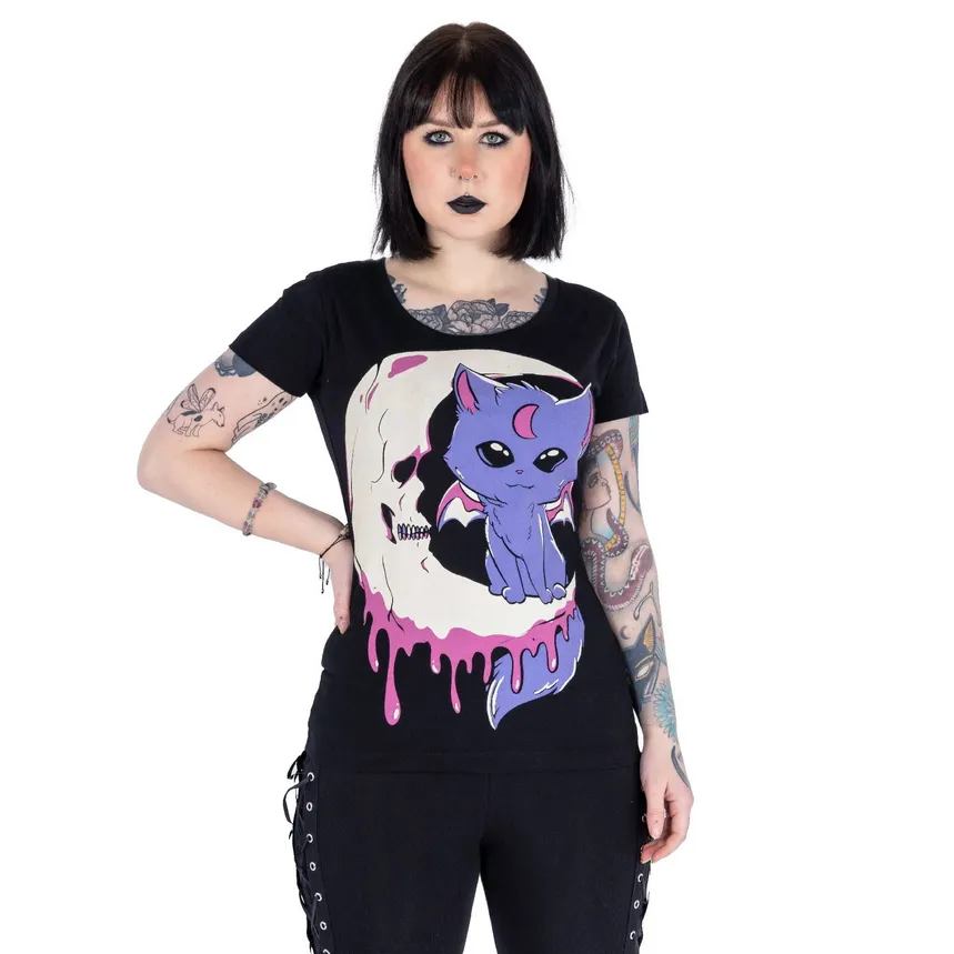 LUNAR KITTY T - BLACK