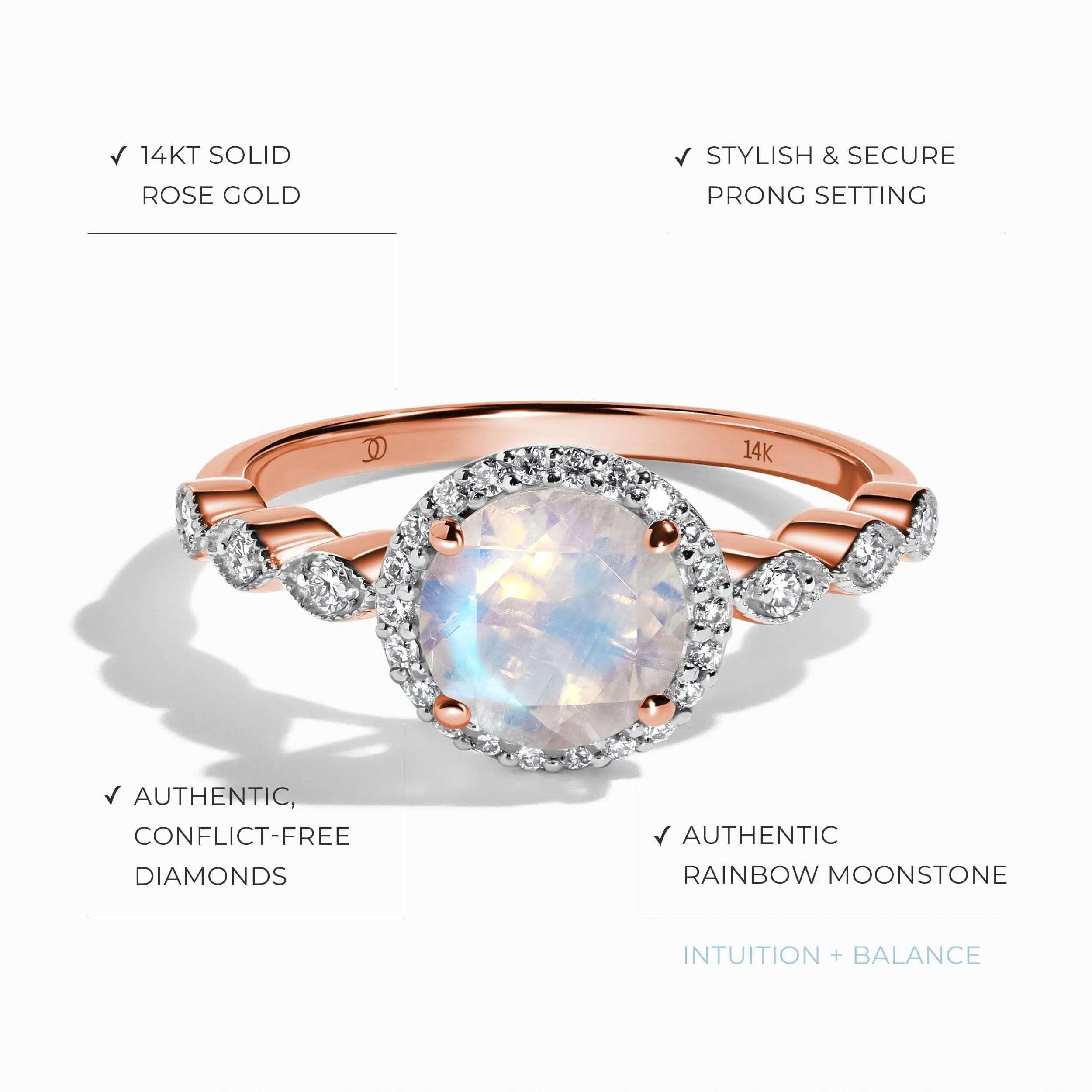 Moonstone Diamond Ring - Soulmate