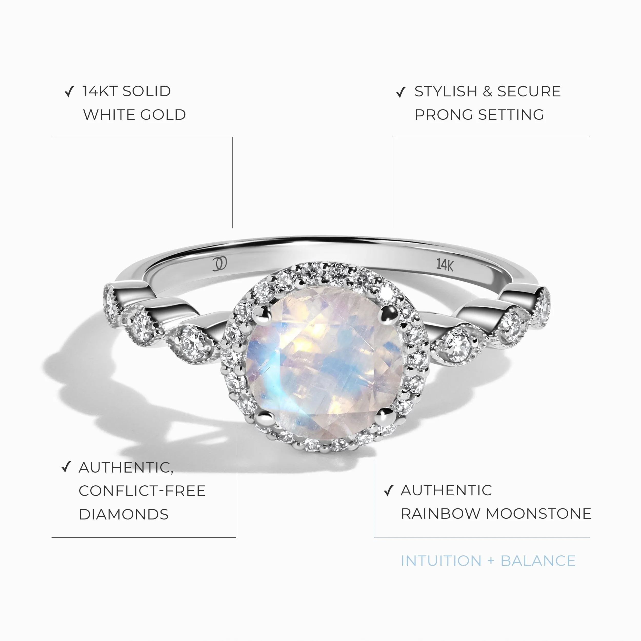 Moonstone Diamond Ring - Soulmate