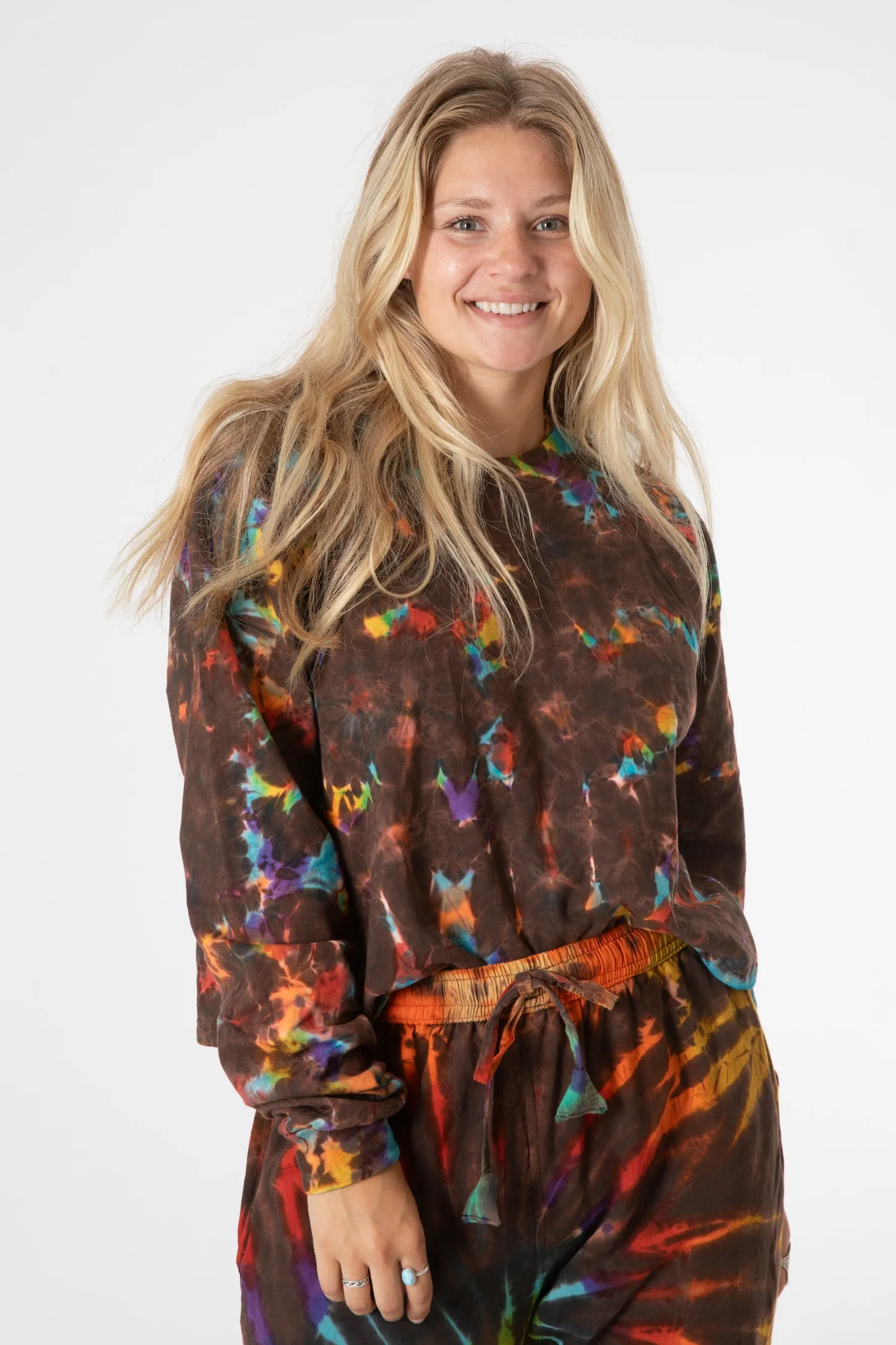 Narama Tie Dye Crop Sweatshirt