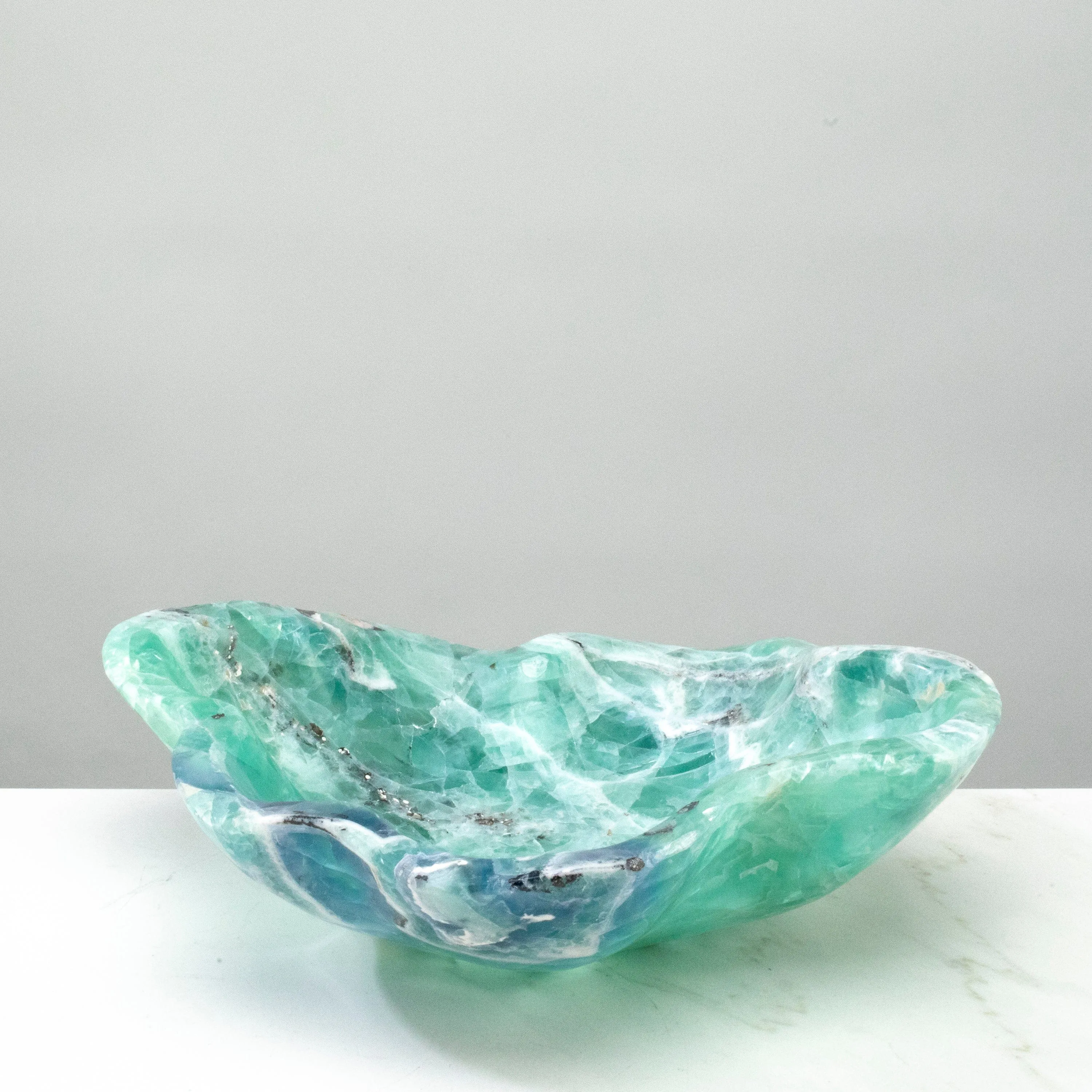 Natural Blue / Green Fluorite Bowl 13