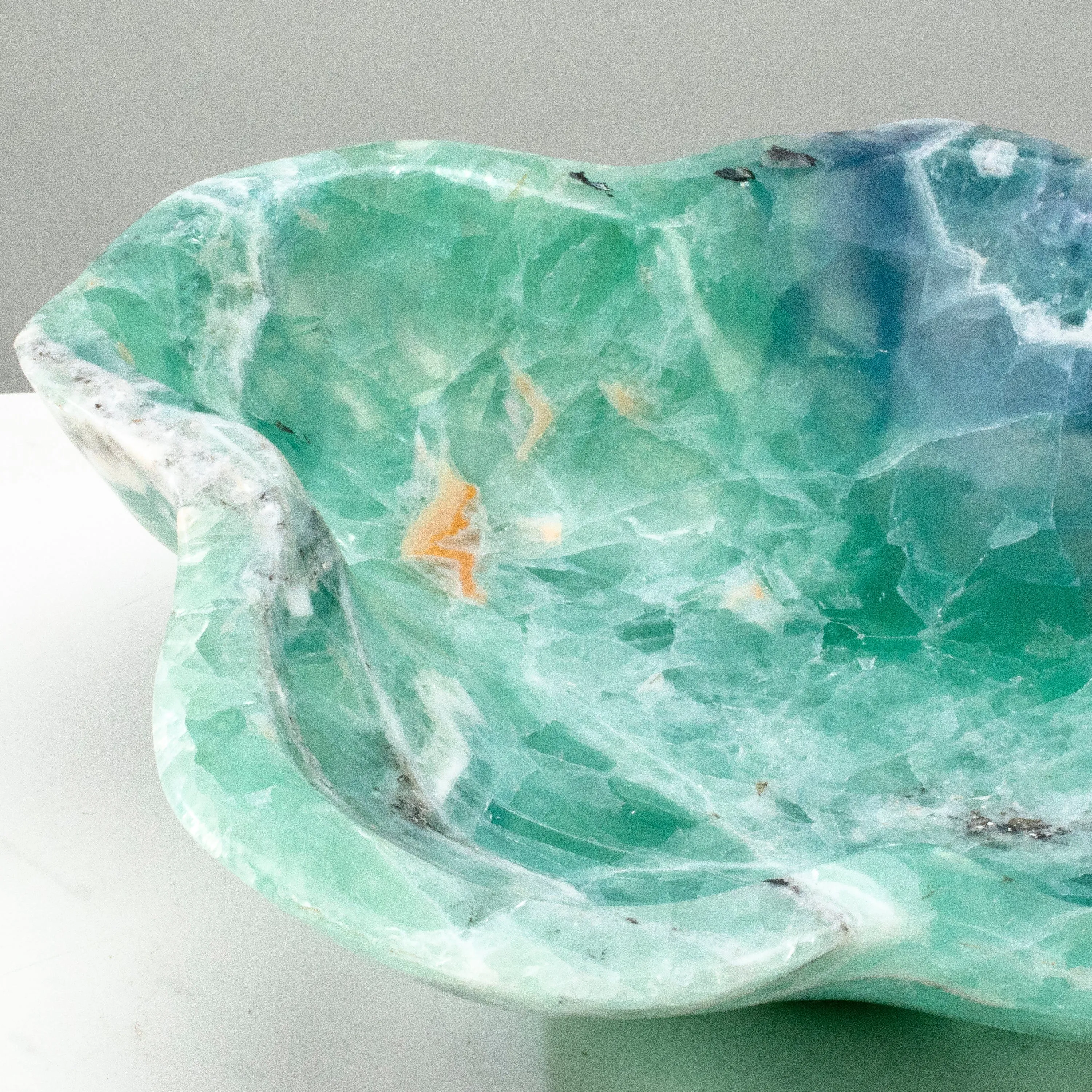 Natural Blue / Green Fluorite Bowl 13