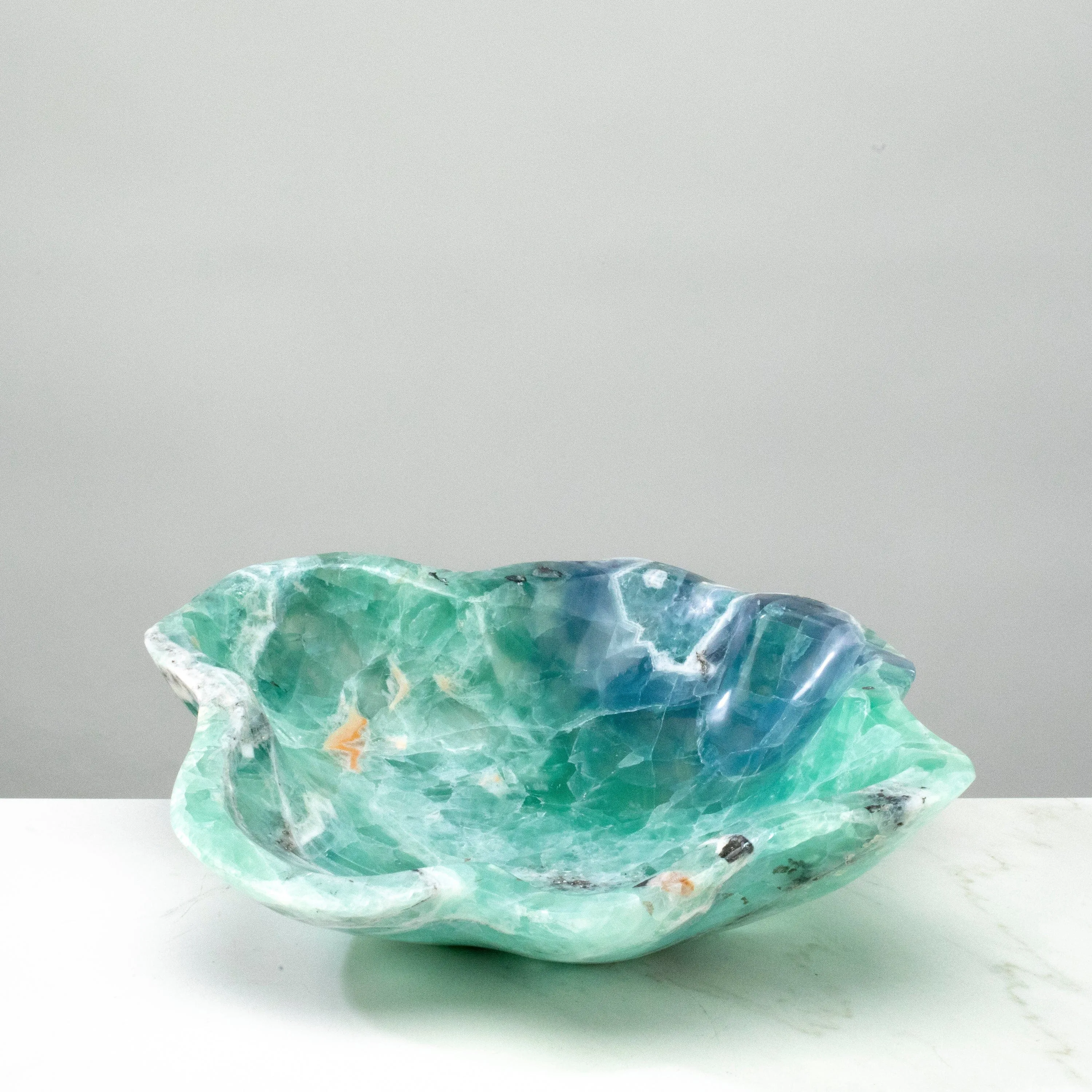 Natural Blue / Green Fluorite Bowl 13