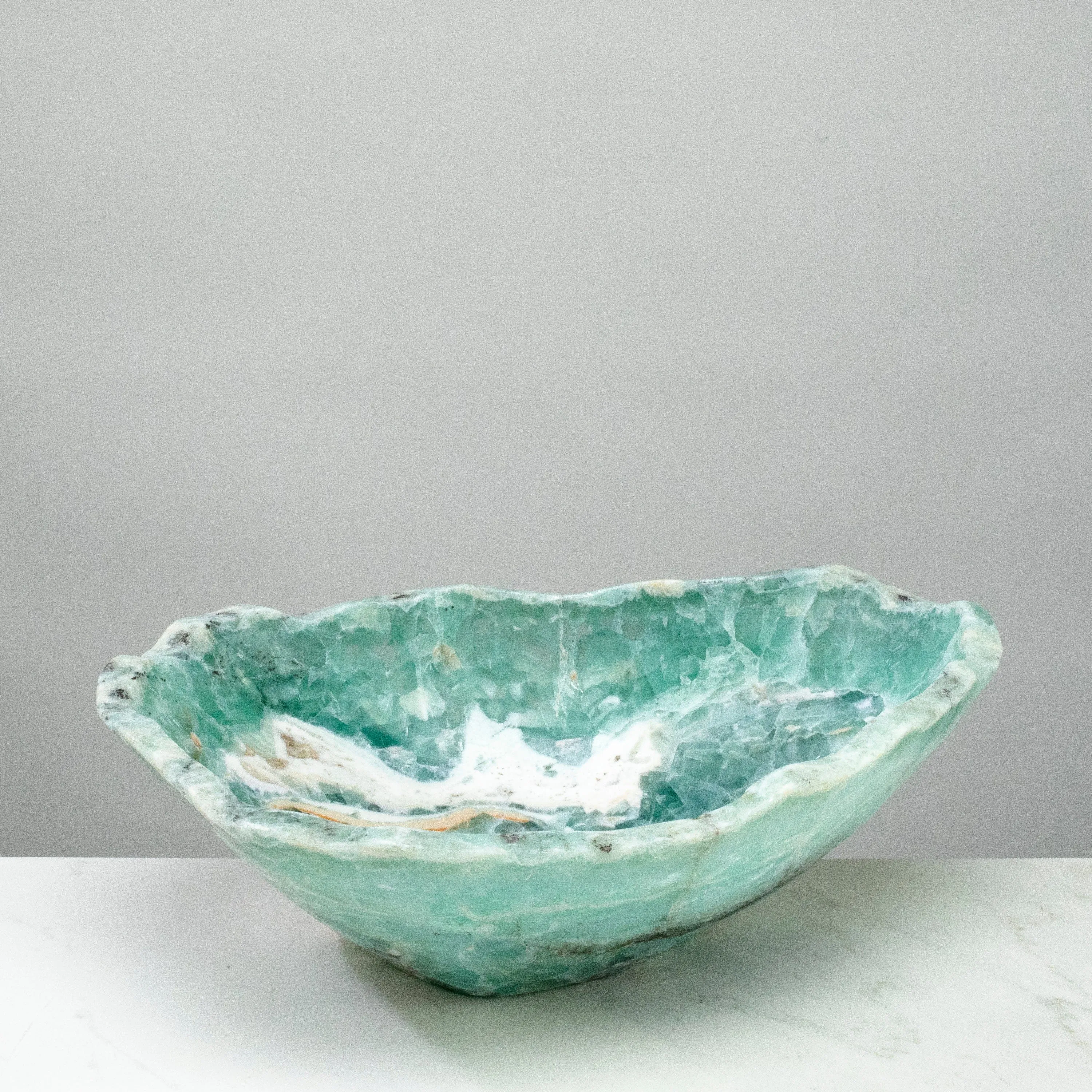 Natural Blue / Green Fluorite Bowl 15