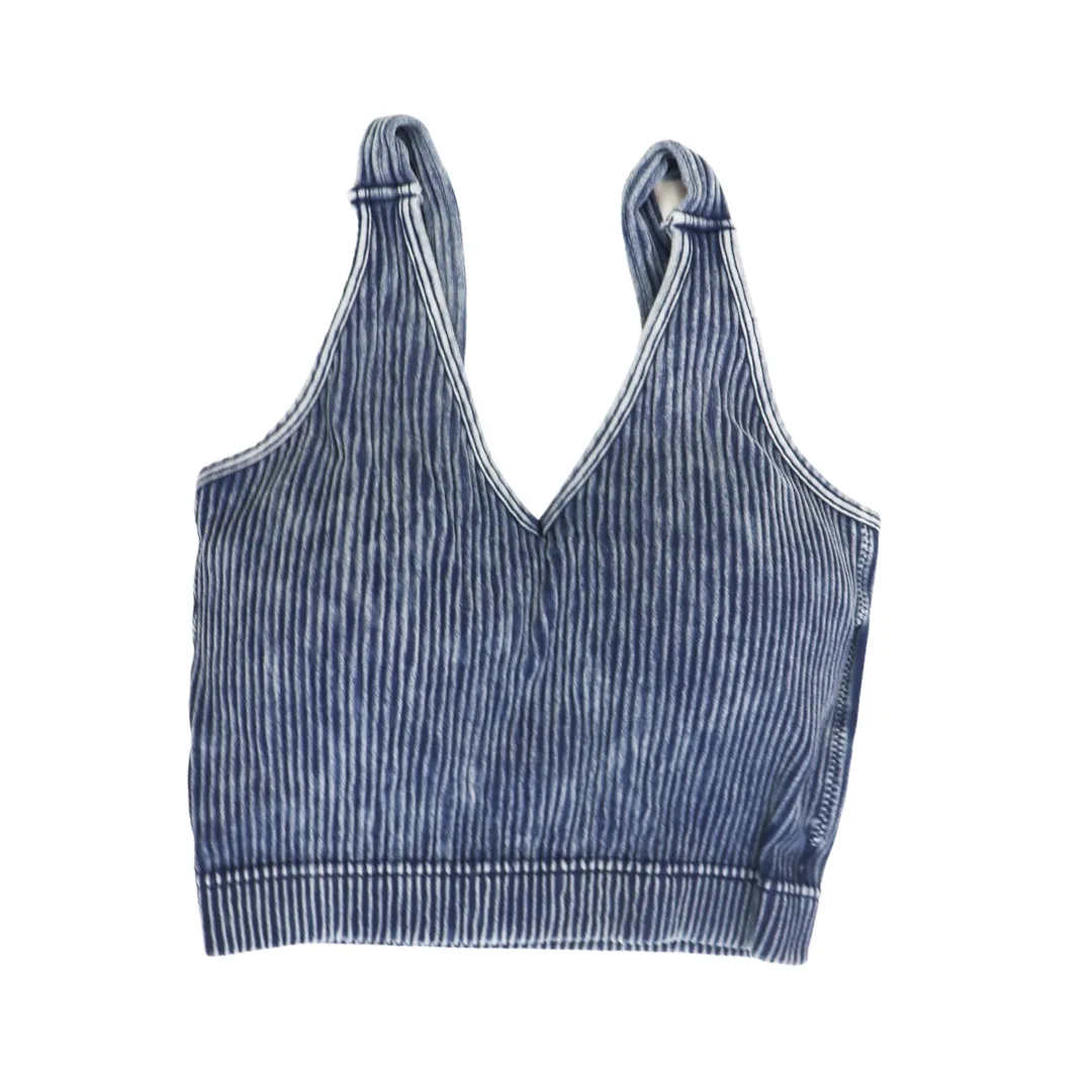 Nikki Washed Ribbed Crop Top Bralette