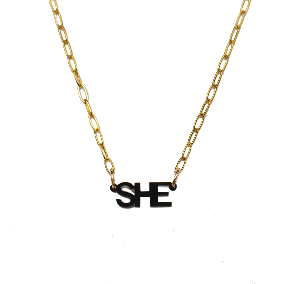 OLIVIA Nameplate Necklace on Brooklyn Chain (WS)