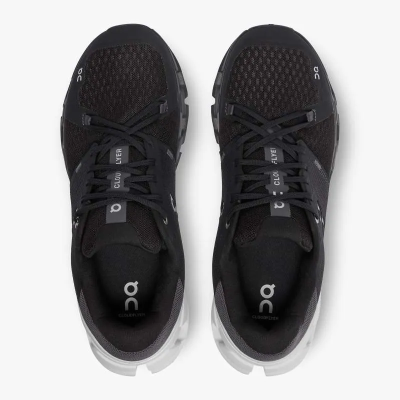 'On Running' Men's Cloudflyer 4 - Black / White (Wide)