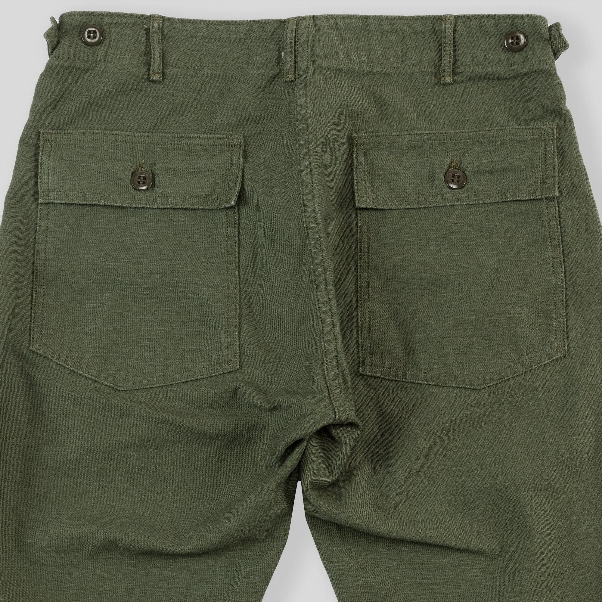 orSlow - 5032 Slim Fit Reverse Sateen Army Fatigue Pant in Olive