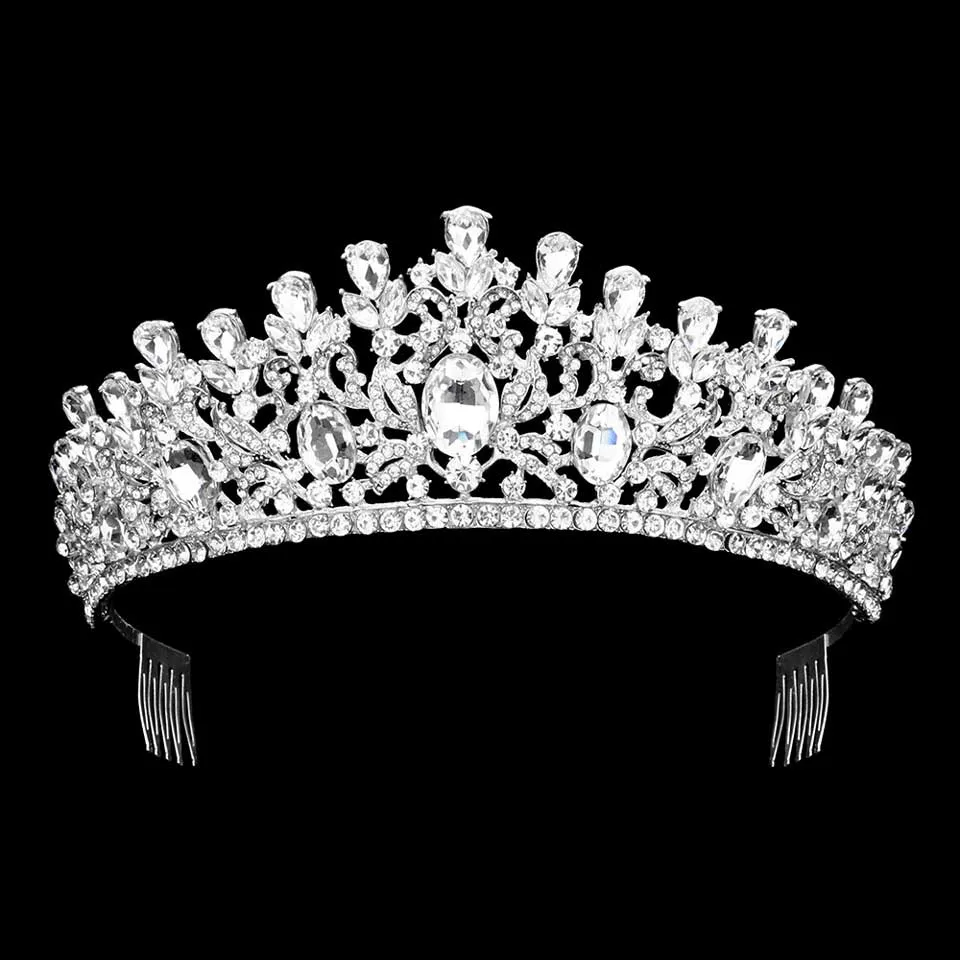 Oval Stone Pointed Princess Tiara