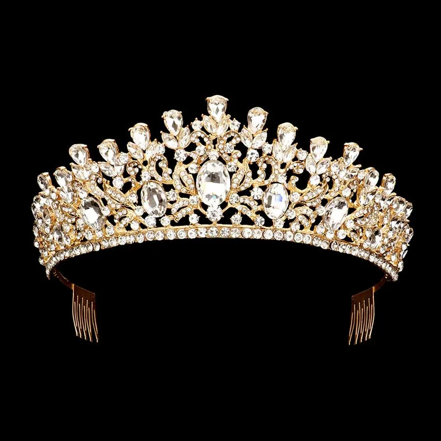 Oval Stone Pointed Princess Tiara