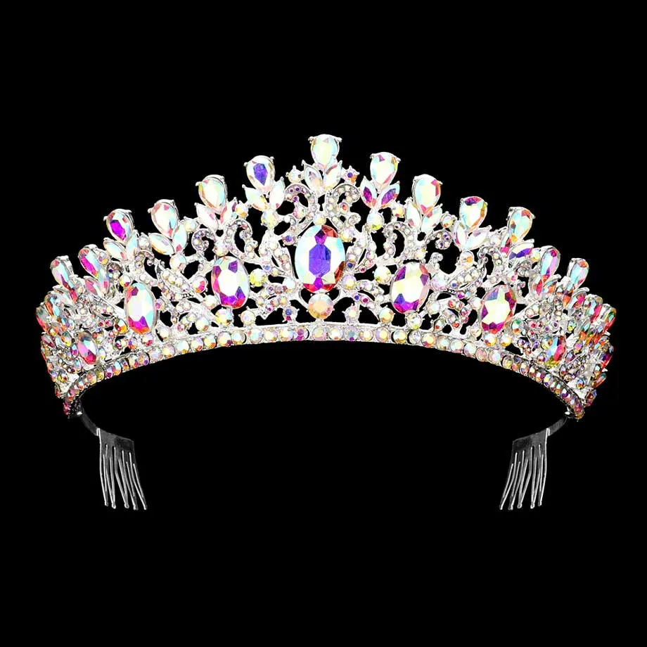 Oval Stone Pointed Princess Tiara