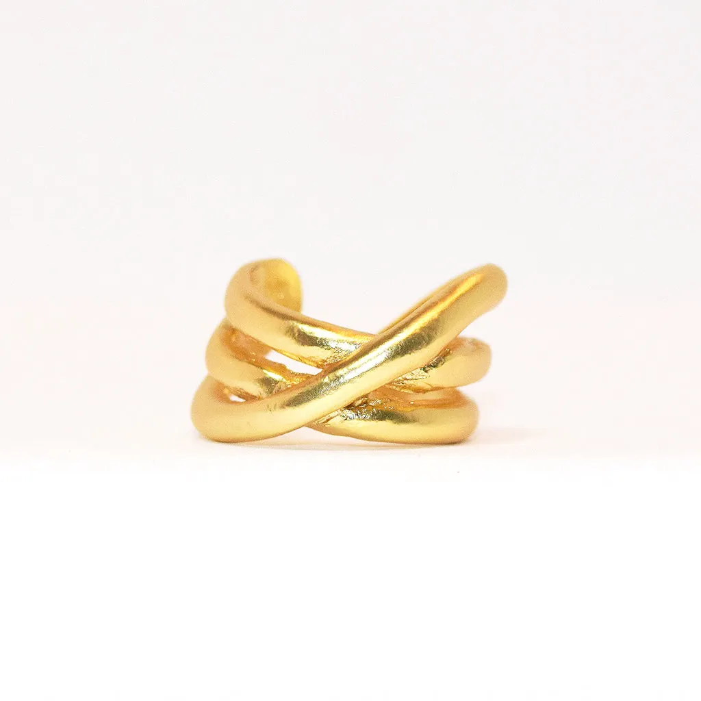 Overlap stripes Ring