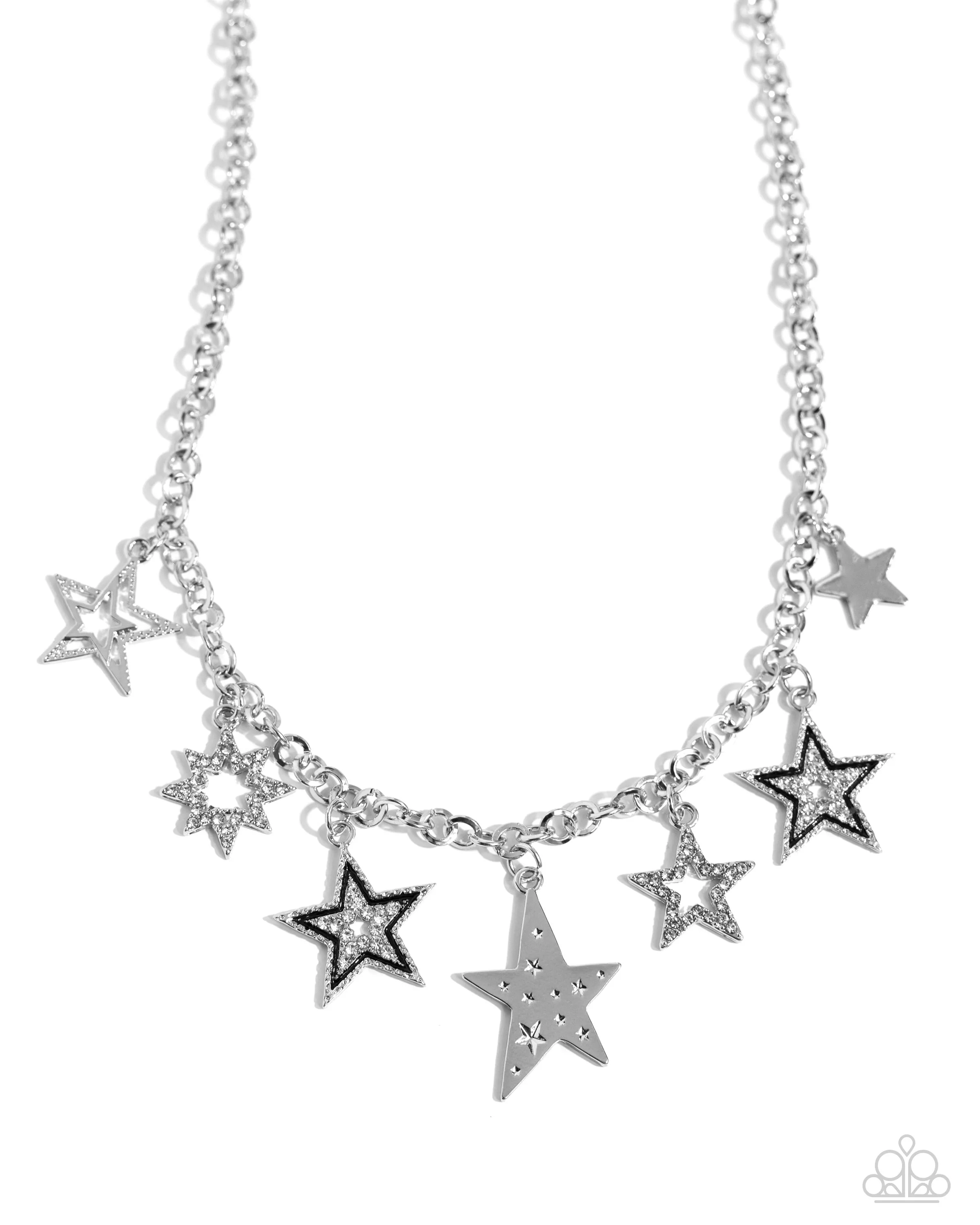 Paparazzi Starstruck Sentiment Black Necklace & Earring Set