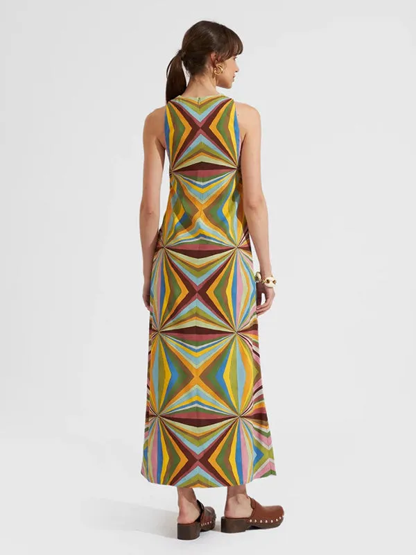 Racer Dress in Rainbow