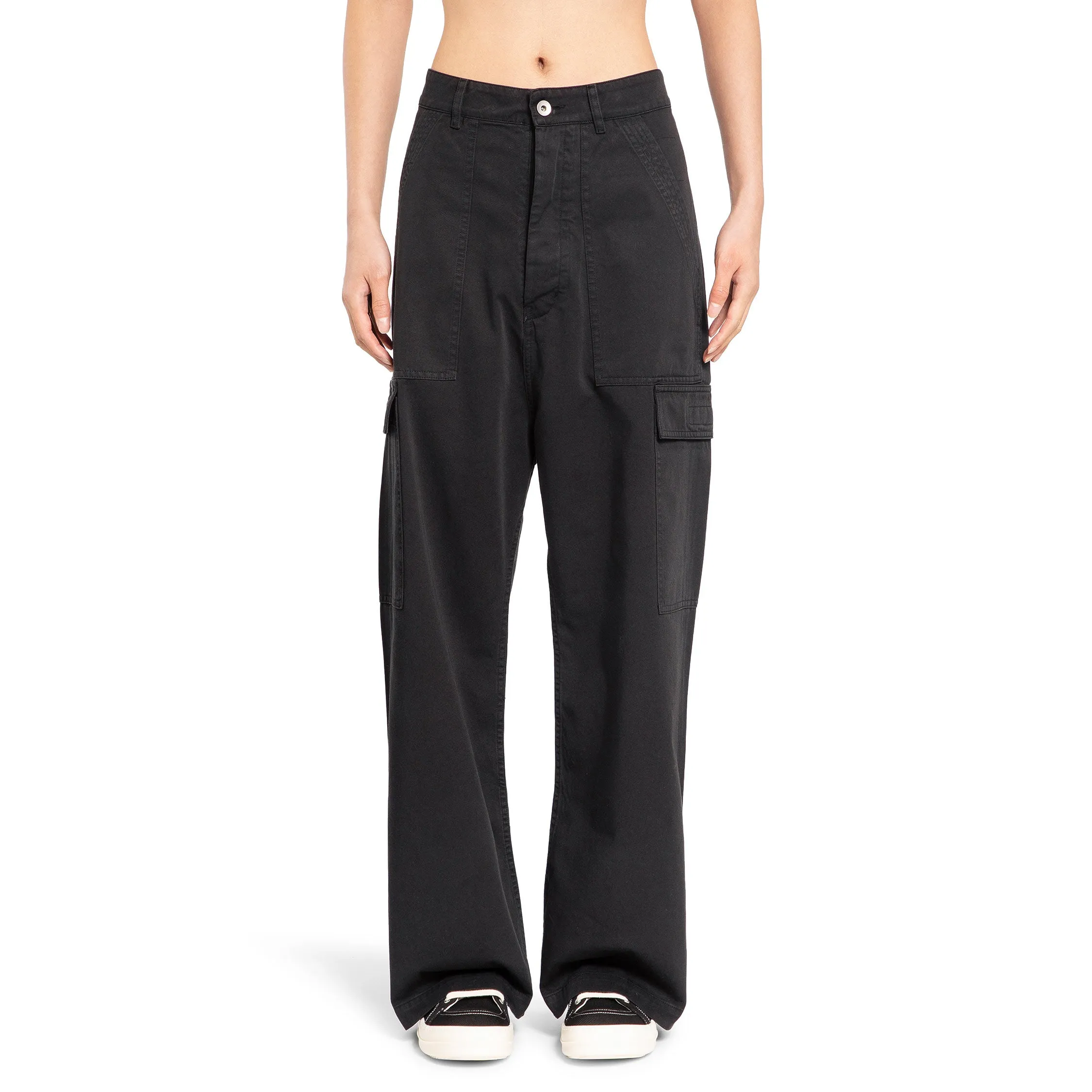 RICK OWENS DRKSHDW MAN BLACK TROUSERS