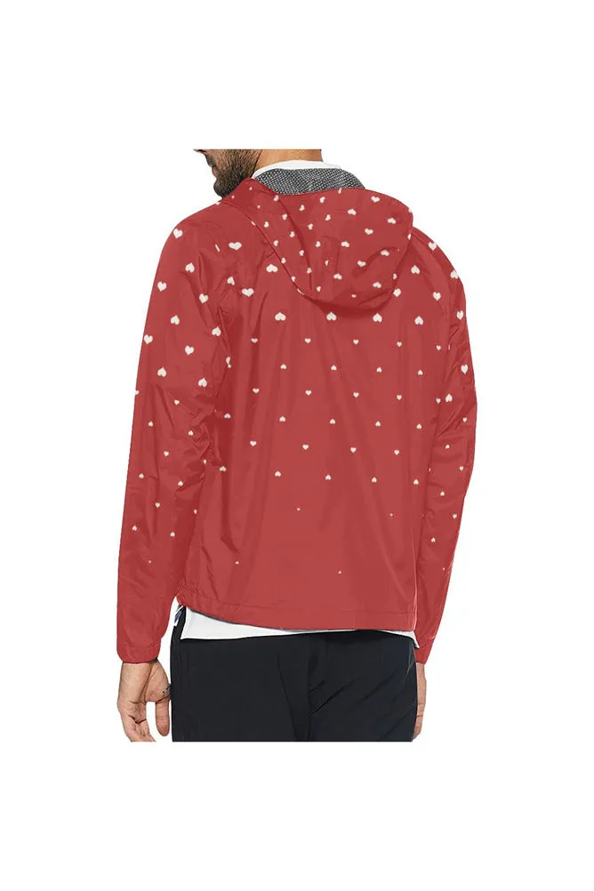 Rising Hearts All Over Print Windbreaker for Men