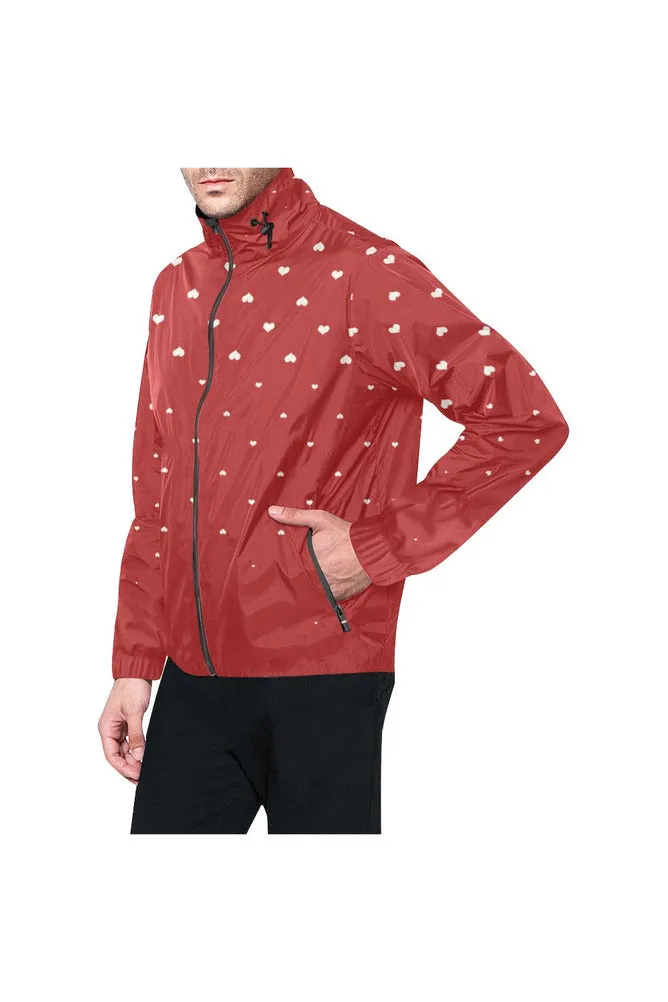 Rising Hearts All Over Print Windbreaker for Men