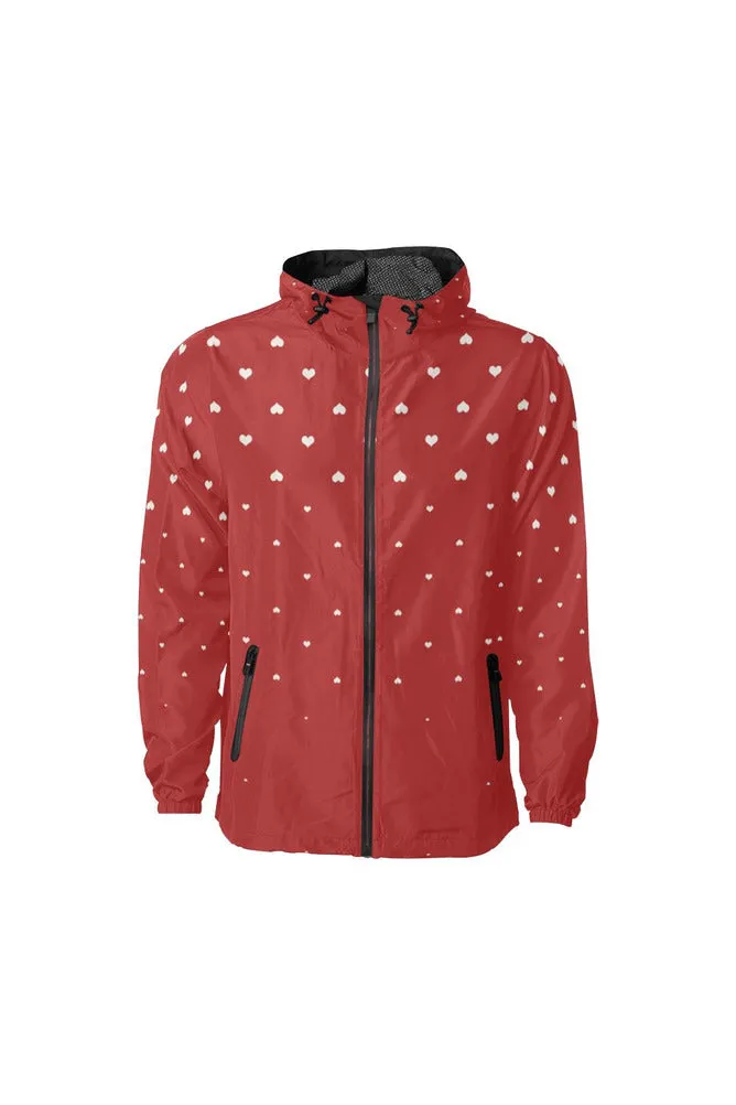 Rising Hearts All Over Print Windbreaker for Men