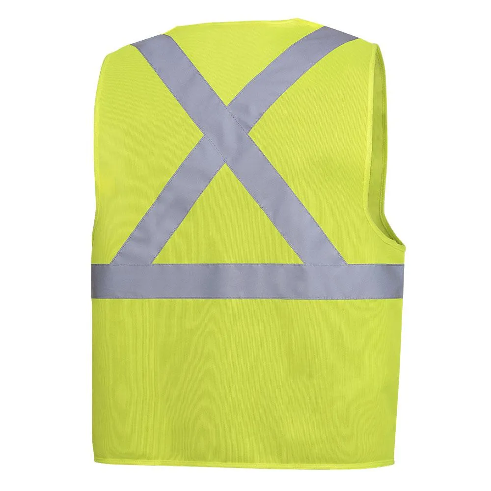 Safety Vest - Pioneer Hi-Viz Tricot Poly Vest with 2 Tape, 6922