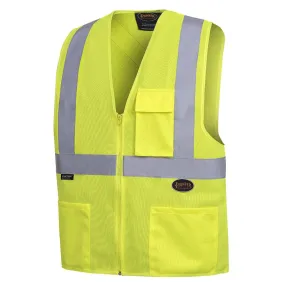 Safety Vest - Pioneer Hi-Viz Tricot Poly Vest with 2 Tape, 6922