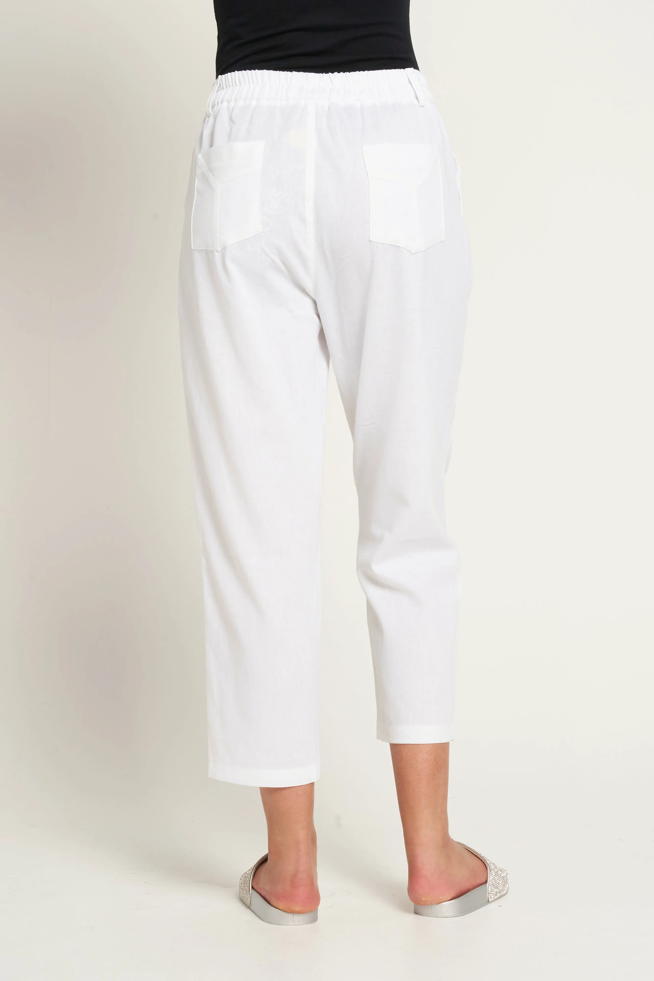 Saloos Crop Trousers with Angle Front Pockets