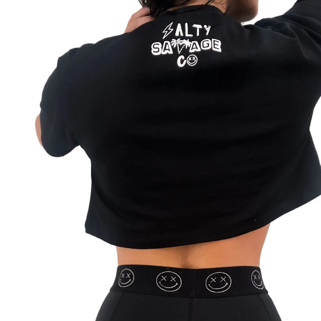 Salty Savage Ladies "CARDIO" Performance Crop Tee