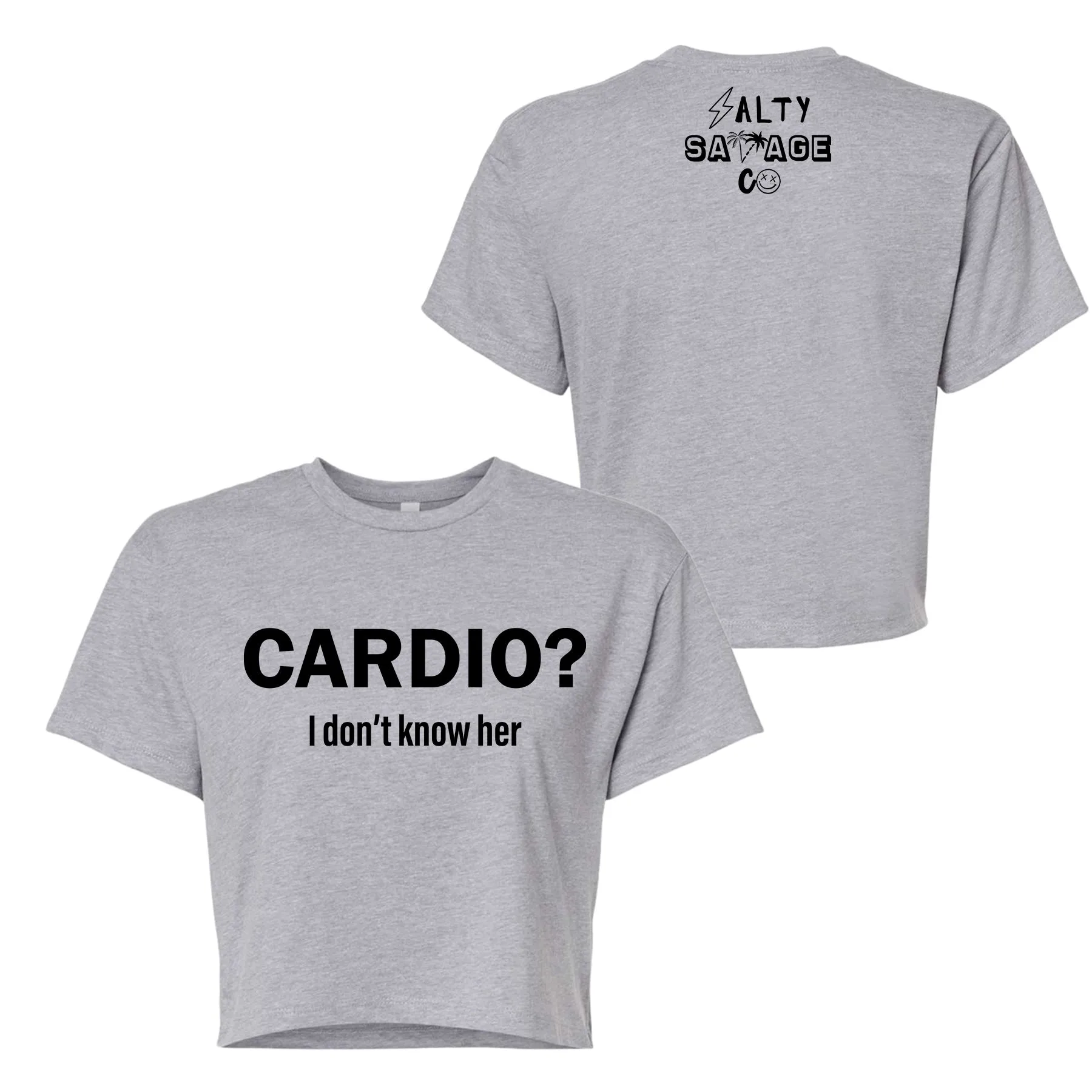 Salty Savage Ladies "CARDIO" Performance Crop Tee