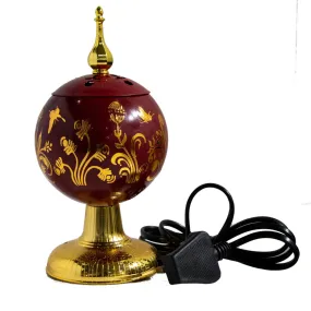 Samawa Ball Shaped Electric Bakhoor Burner With Floral Design In Assorted Colors