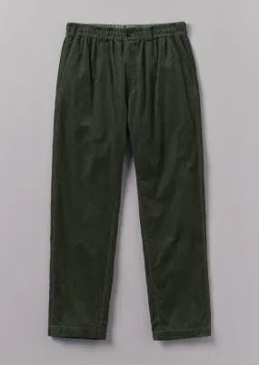 Soft Organic Cord Drawstring Pants | Dark Mineral Green