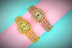 Stylish Gold Plated Cz Watch By Asp Fashion Jewellery