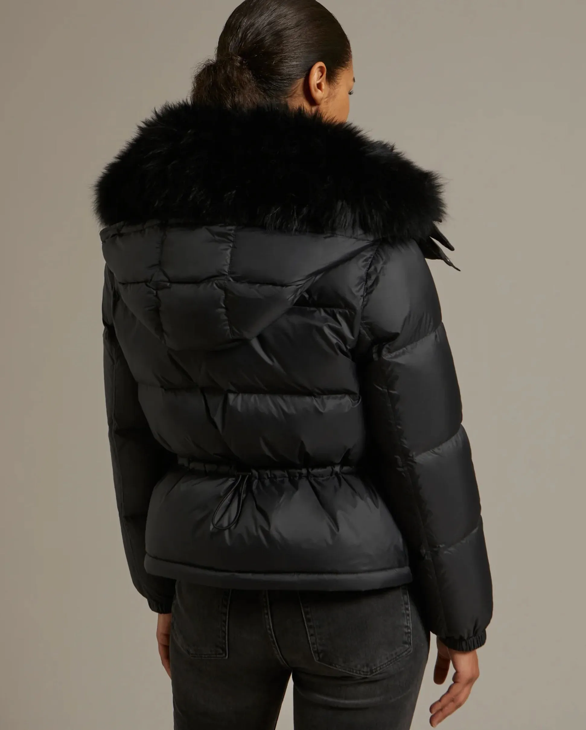 TECH FABRIC DOWN JACKET / BLACK