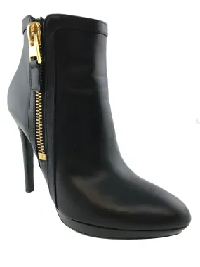 Tom Ford Leather Side-Zip Platform Ankle Bootie Size 8