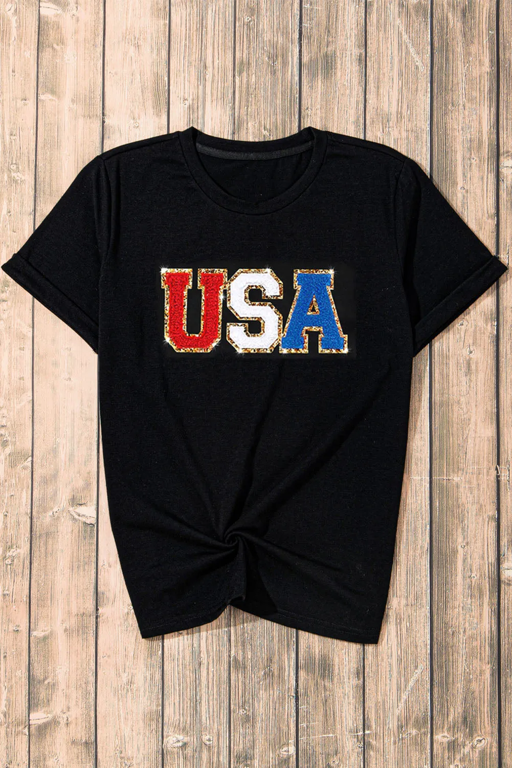 USA Rundhals-Kurzarm-T-Shirt