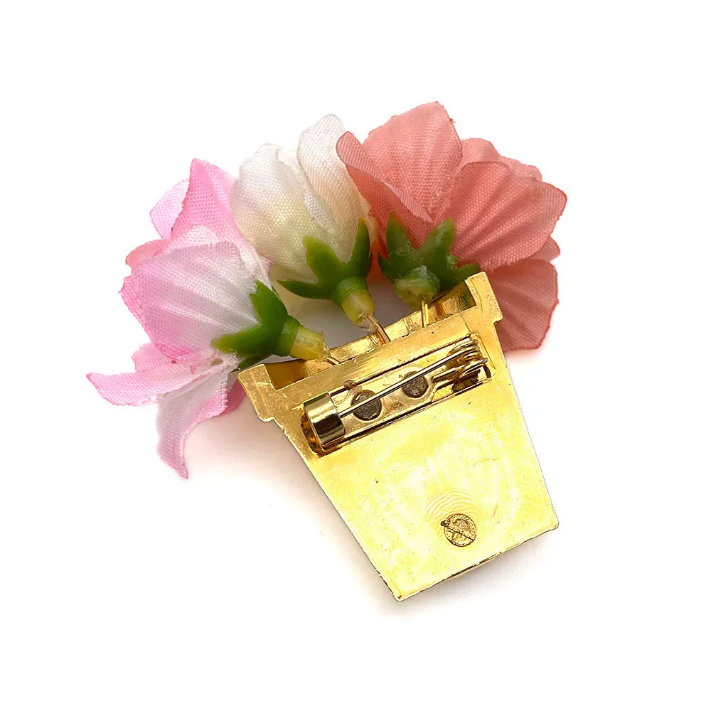 【USA輸入】ヴィンテージ AVON Flower Pot Pin ブローチ/Vintage AVON Flower Pot Pin Brooch