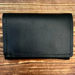 Wallet - Black Tri-Fold - 3.5” x 4.25” - Genuine Leather - TW3x4